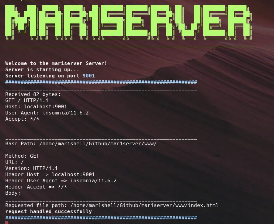 mar1server - a simple http server in C